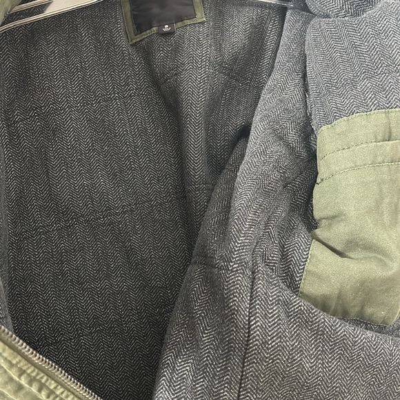 Hurley Men’s Size Small Army Green Heavy Cotton Full Zip and Snap Jacket - Picture 14 of 15